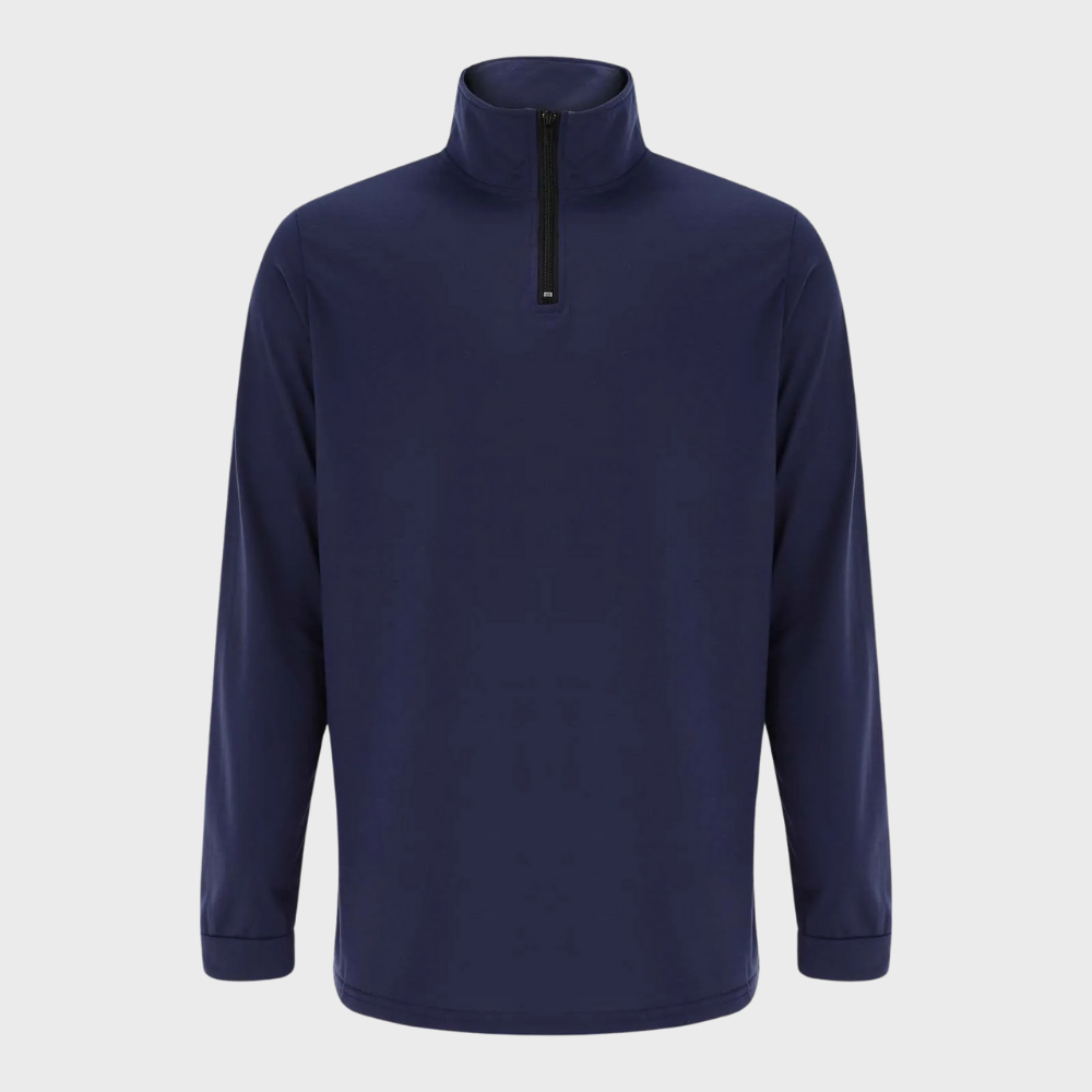 Men's Zip Collar Pullover with Slim Fit