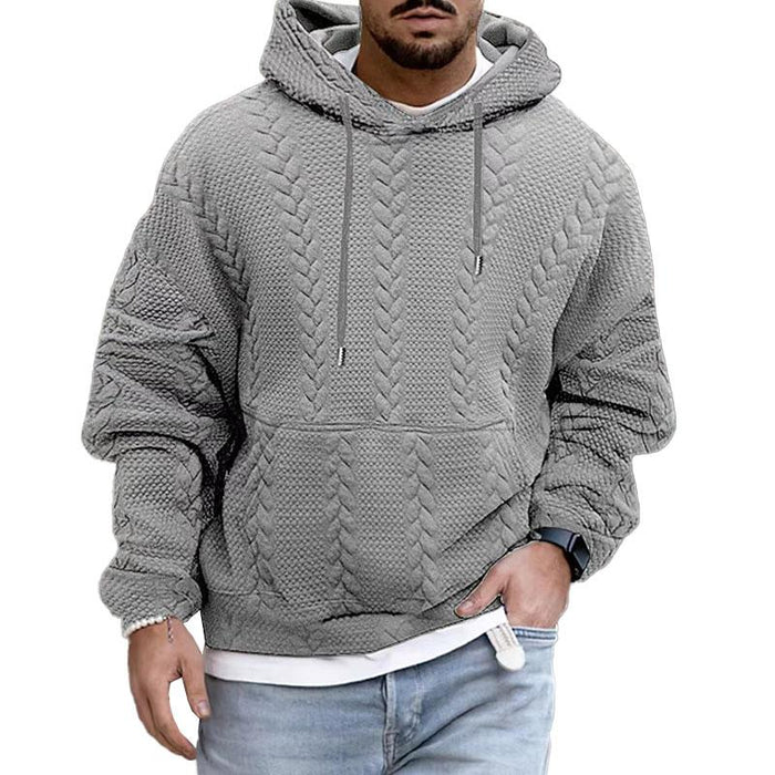Hoodie homme en maille – Pull confortable à motif moderne