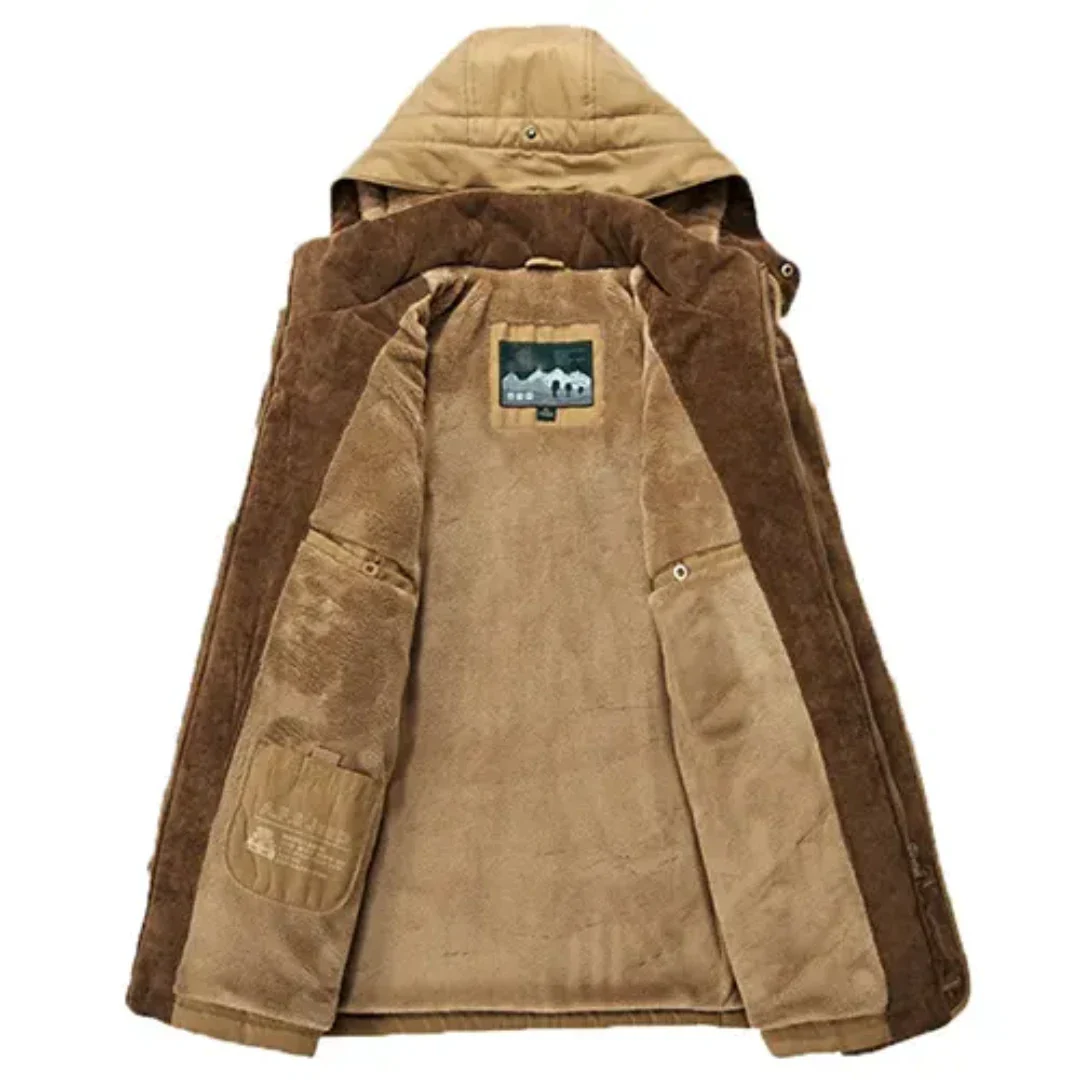 Herren Wintermantel mit Kapuze – Warme Parka mit weichem Futter