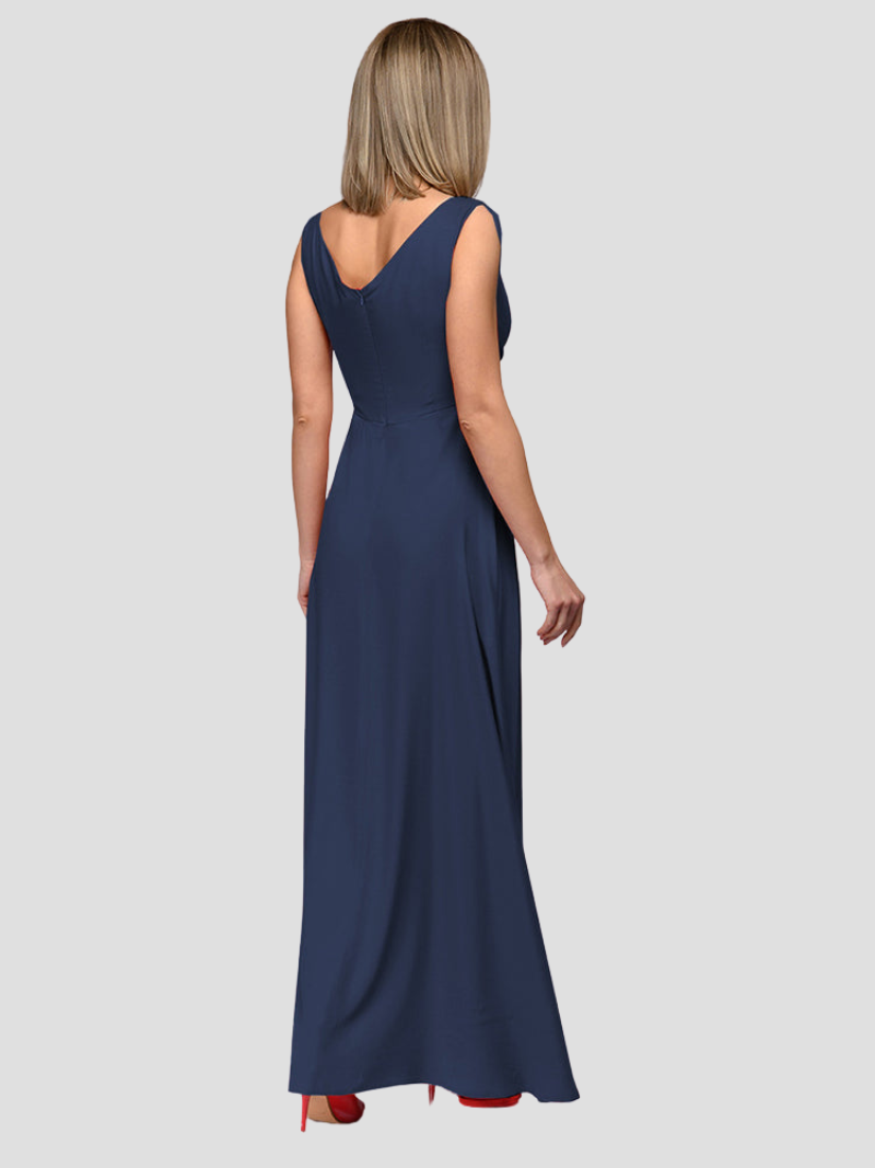 Elegantes Maxikleid mit V-Ausschnitt für besondere Anlässe