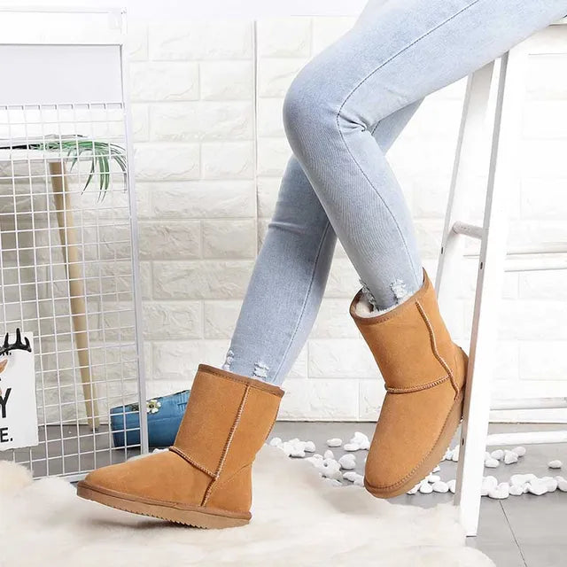 Warme Winterstiefel für Damen – Bequeme Stiefeletten mit Fellfutter