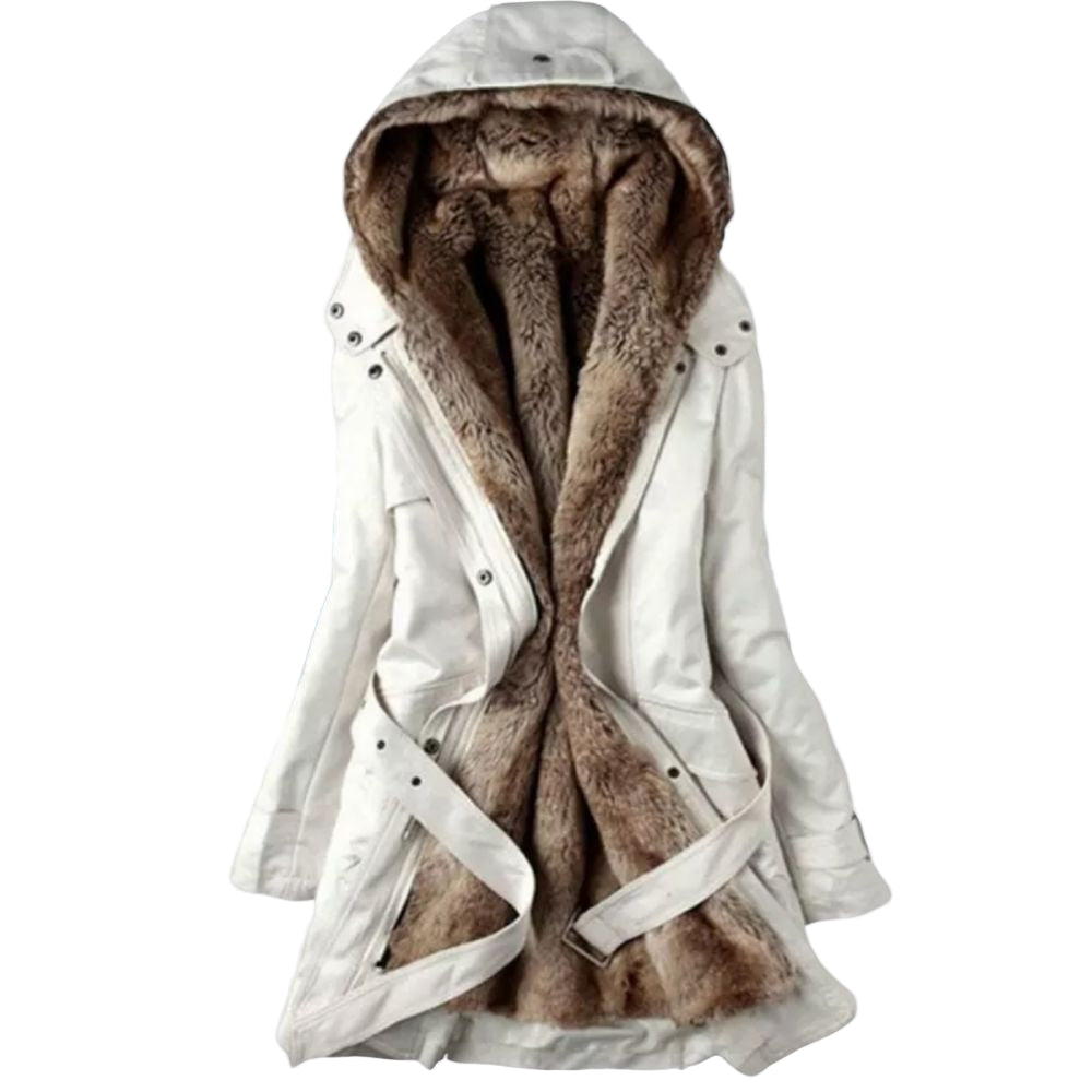 Langer Damenparka – Warmer Wintermantel mit weichem Futter