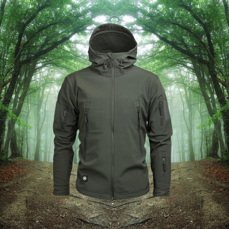 Softshell-Jacke Herren Outdoor – Taktisches Design mit Kapuze