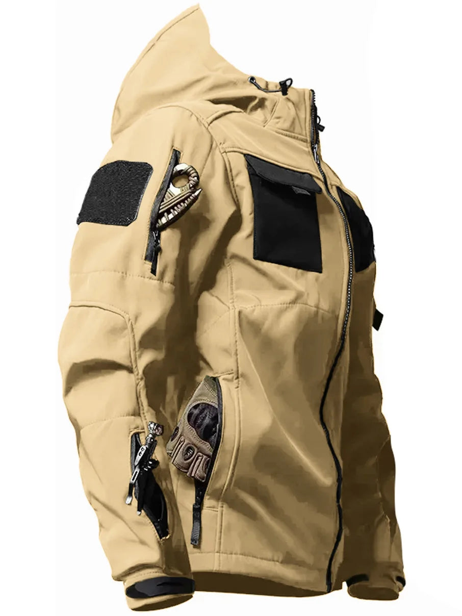 Outdoor-Taktikjacke Herren – Funktionelle Jacke mit Kapuze und Taschen