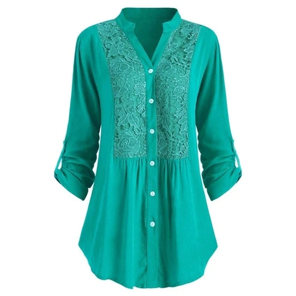 Lange Bluse für Damen mit Puffärmeln - Schick und vielseitig