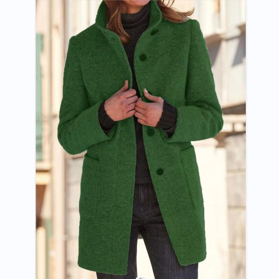 Klassischer Damen-Wintermantel – Retro-Stil mit Knöpfen