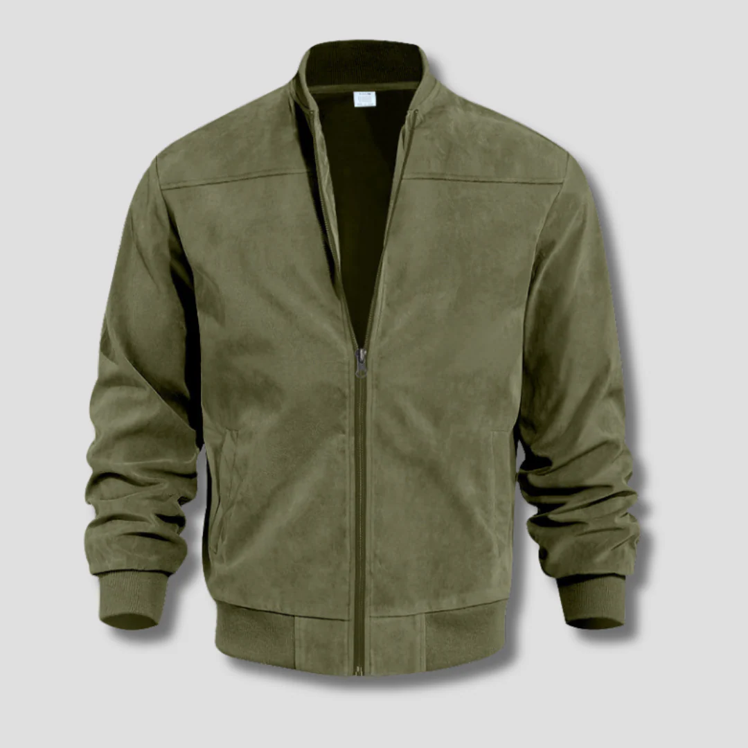 Herren-Bomberjacke – Reguläre Passform – Leicht – Reißverschluss – Rippbündchen – Lässiger Stil