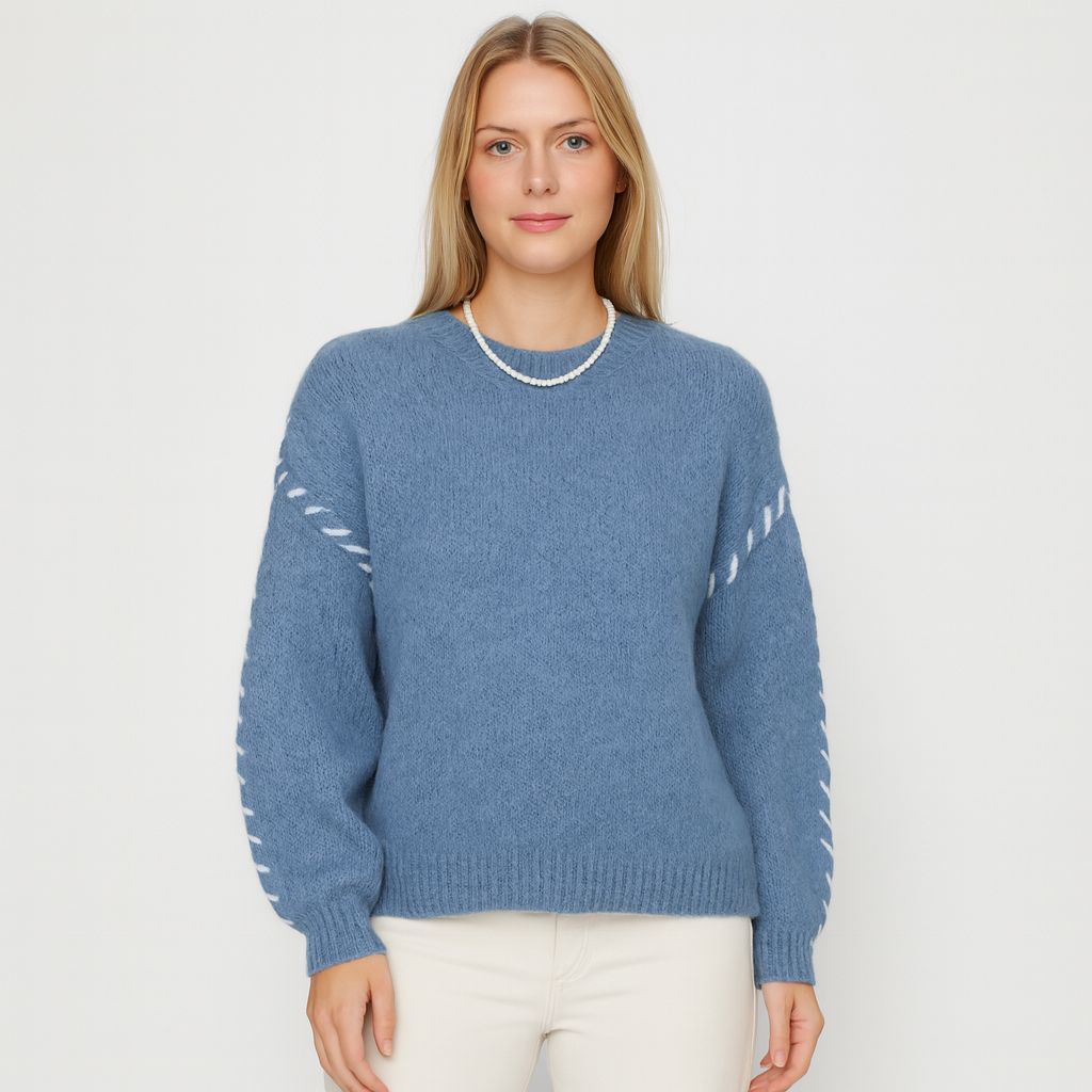 Pull Femme Tricoté – Doux, Chaud & Design Élégant avec Détails