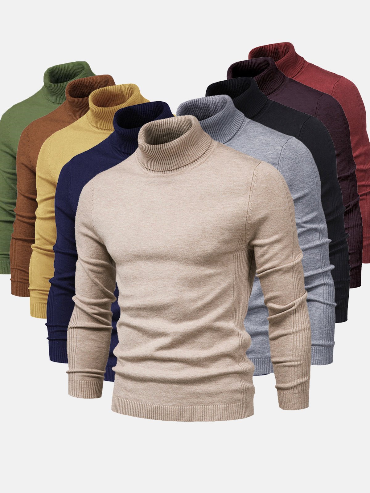 Herren Rollkragenpullover mit schmaler Passform