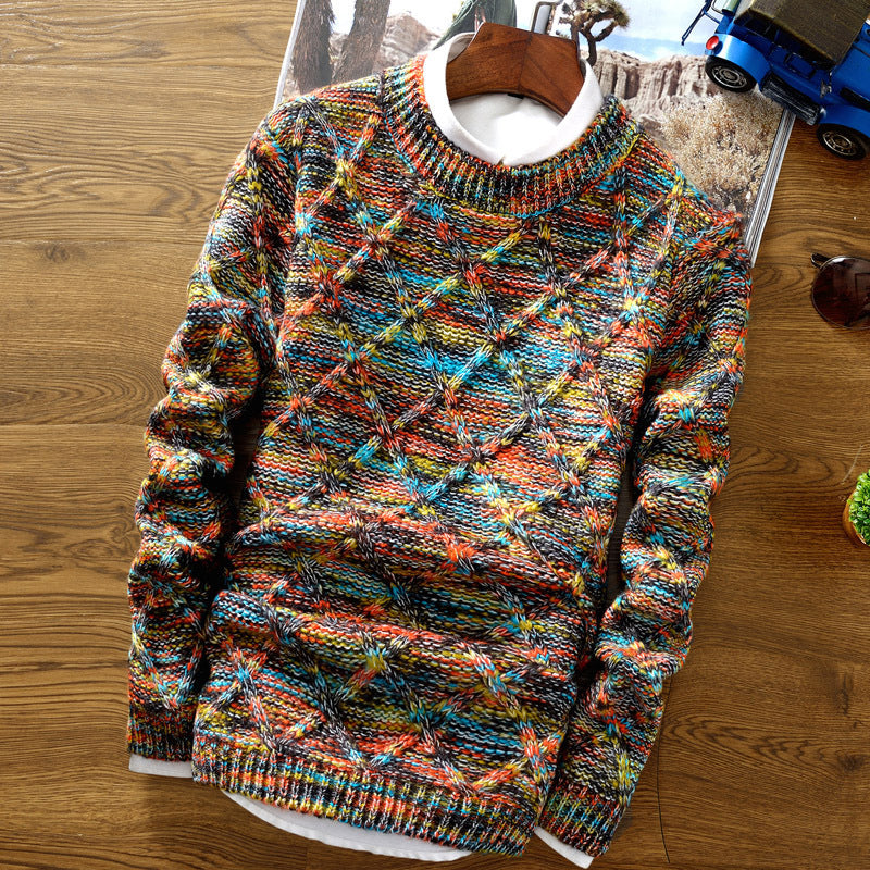 Herrenpullover mit Muster – Warmer Strickpullover im Vintage-Stil
