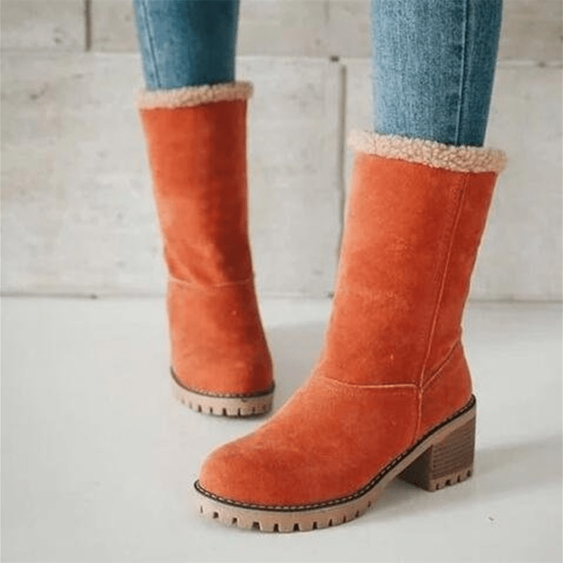 Warme gefütterte Winterstiefel für Damen