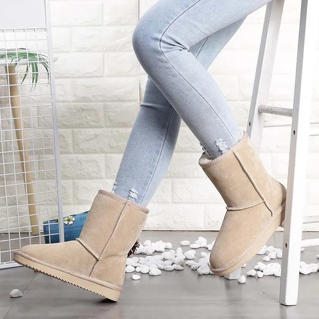 Warme Winterstiefel für Damen – Bequeme Stiefeletten mit Fellfutter