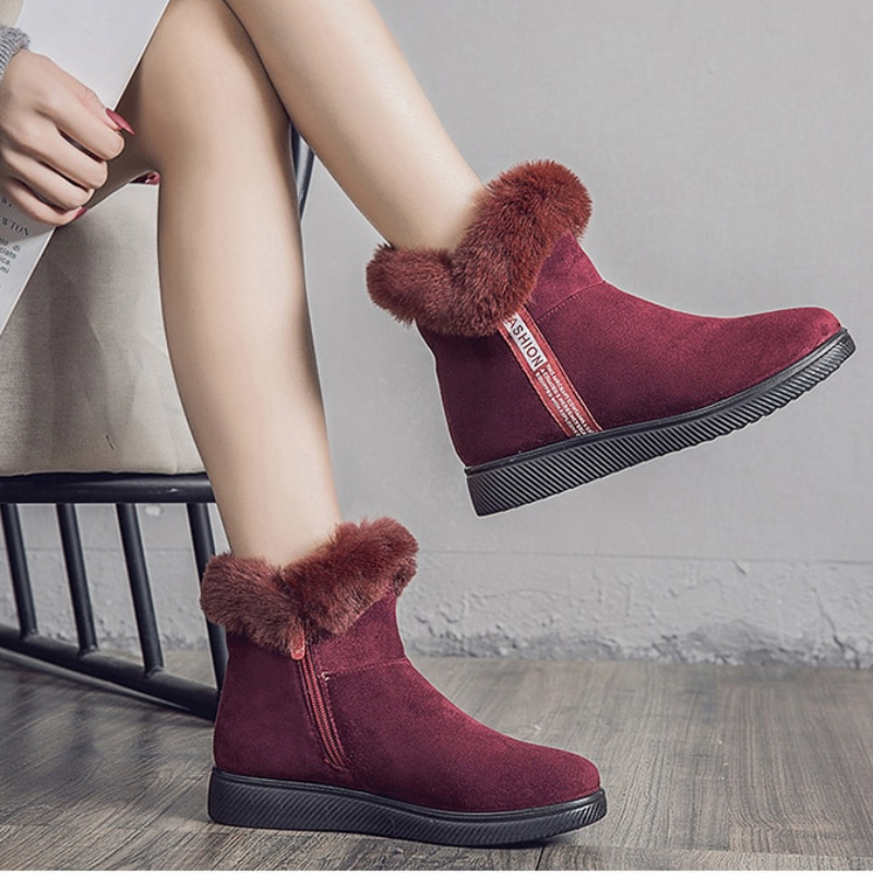 Warme Winterstiefel Damen – Gefütterte Stiefeletten mit rutschfester Sohle