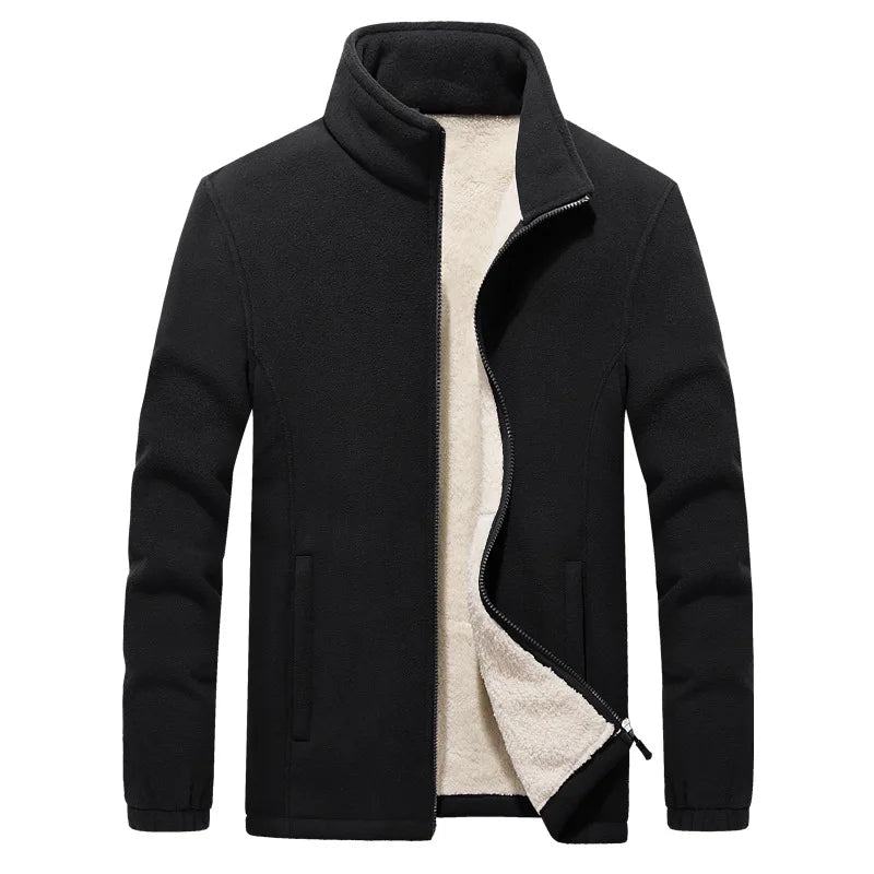 Herren-Fleecejacke – Weich und warm mit Stehkragen und Reißverschluss