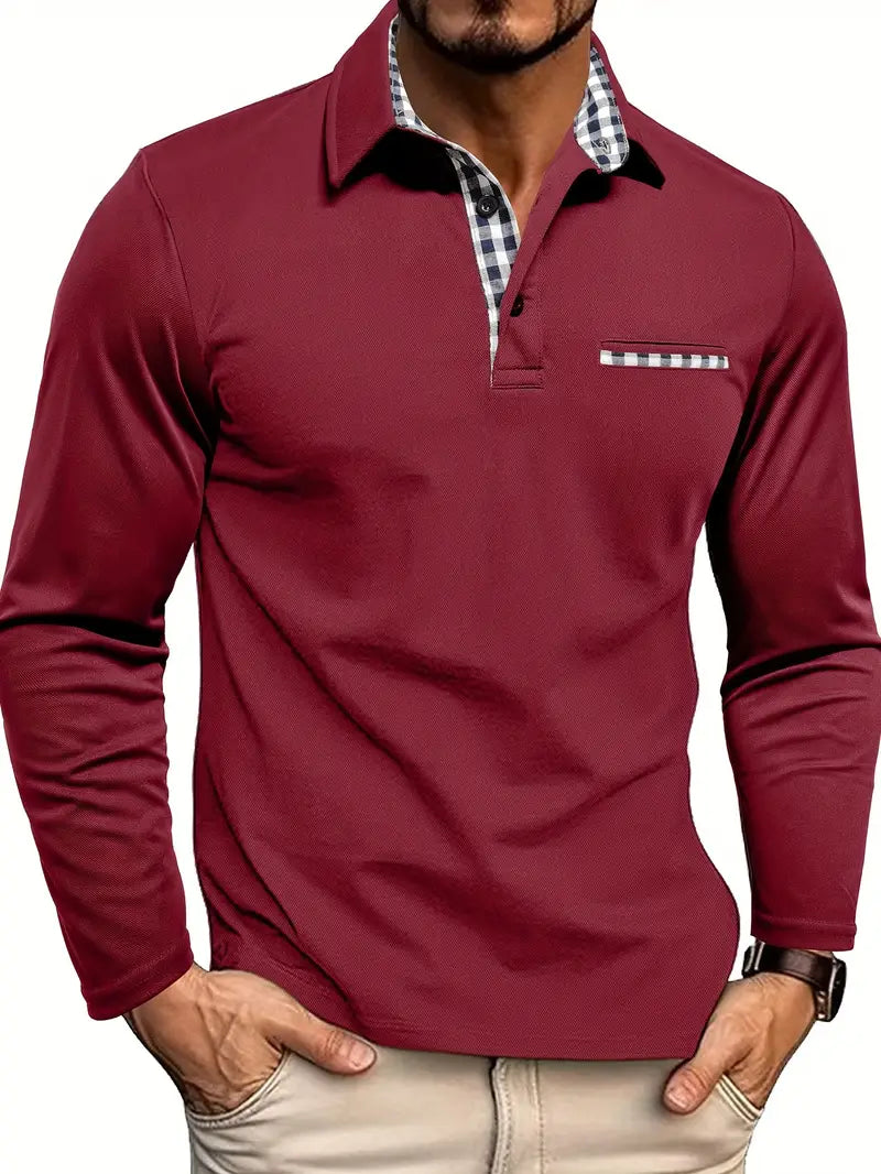 Polo Herren Langarm – Elegantes Freizeitoberteil mit Kragen-Detail