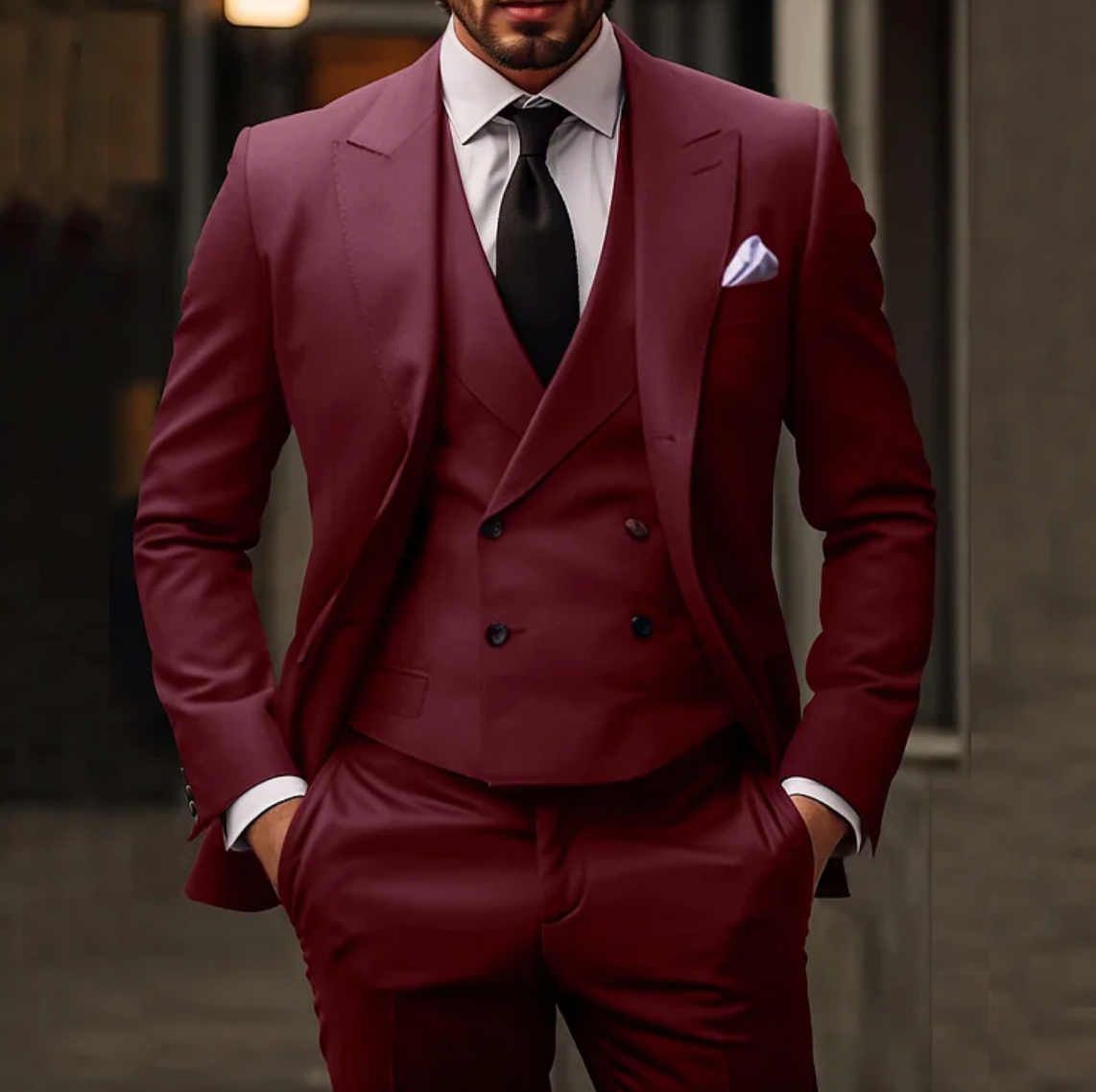 Men's Elegant 3-Piece Suit – Modern Fit & Classic Style