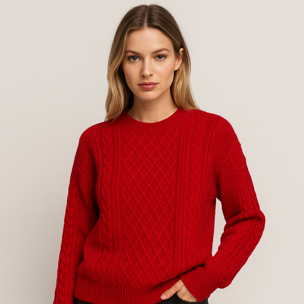 Women's Cable Knit Sweater – Warm, Soft and Elegant
