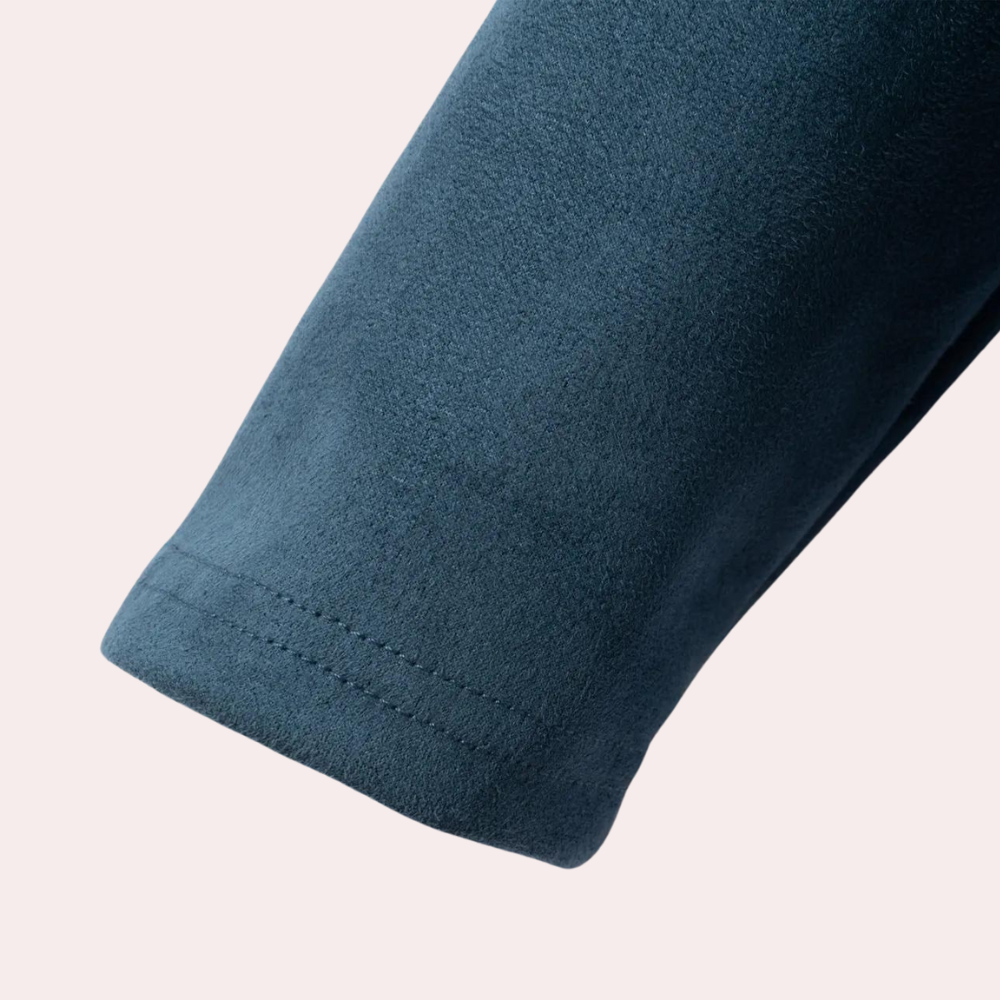 Herrenpullover mit halbem Reißverschluss – Sportlicher Sweatshirt mit gestreiftem Detail