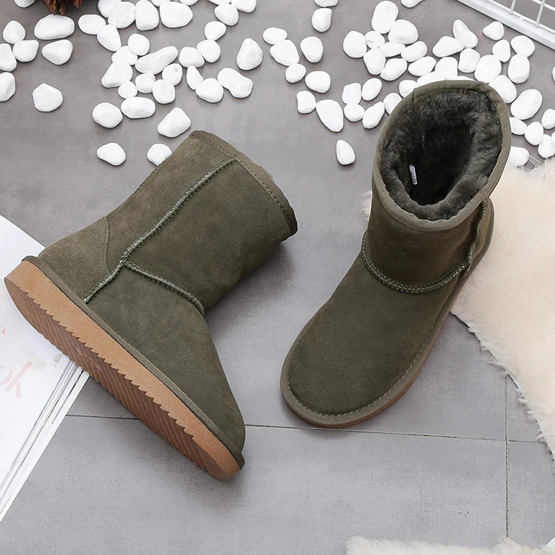 Warme Winterstiefel für Damen – Bequeme Stiefeletten mit Fellfutter