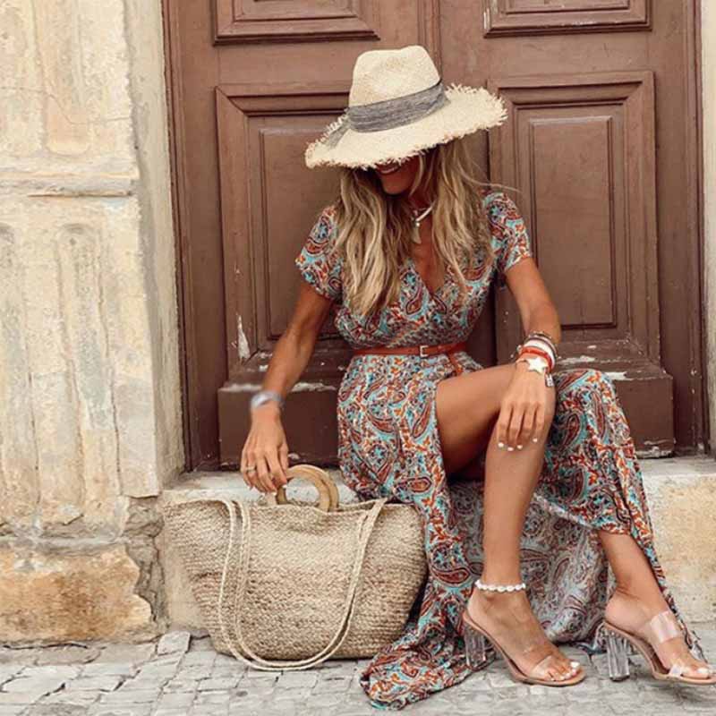 Boho-Kleid - Elegantes langes Sommerkleid für Damen