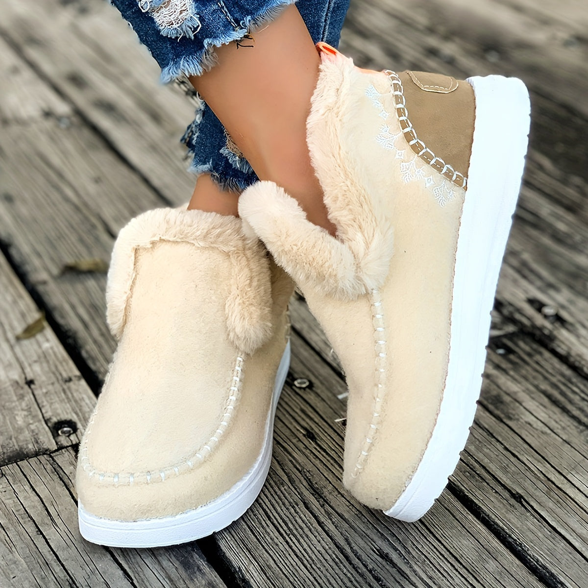 Women's Warm Non-Slip Slippers with Plush Lining