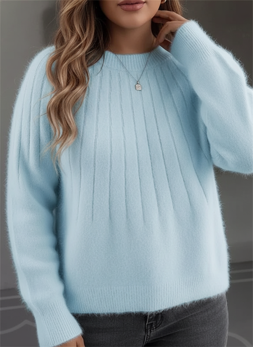 Women's Ribbed Knit Sweater – Soft and Elegant Winter Sweater