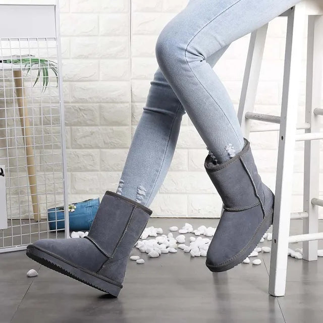 Warme Winterstiefel für Damen – Bequeme Stiefeletten mit Fellfutter