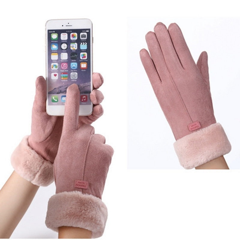 Warme, wasserdichte Fleecehandschuhe, kompatibel mit Touchscreens, für Damen und Herren