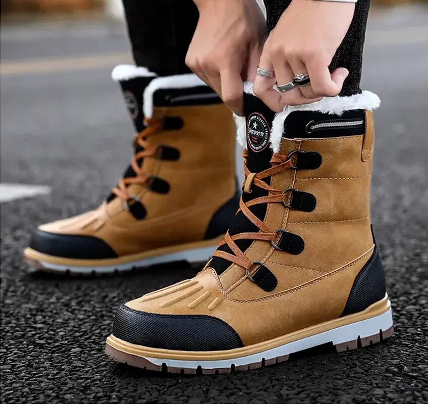 Men's winter boots with warm lining – Comfortable grip & outdoor style