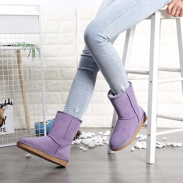 Warme Winterstiefel für Damen – Bequeme Stiefeletten mit Fellfutter
