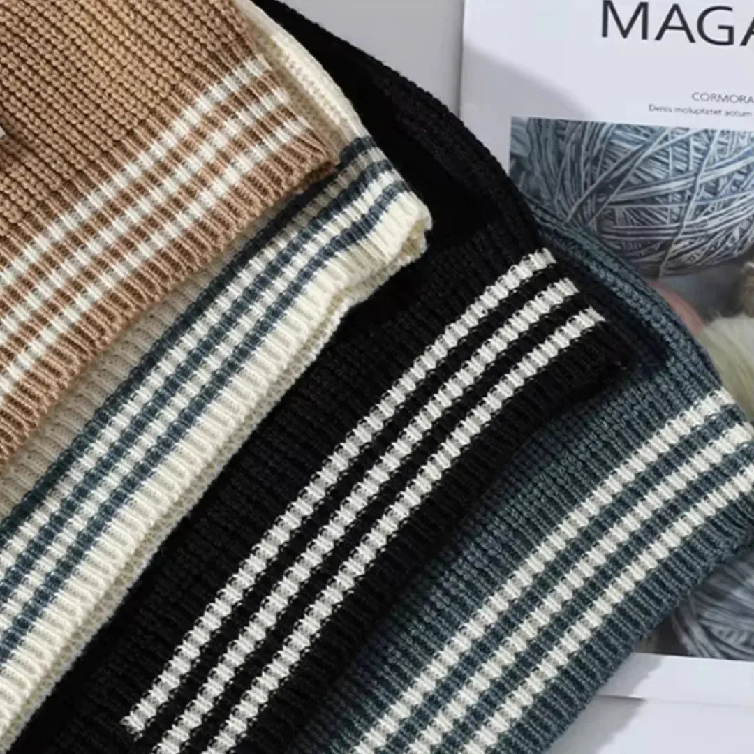 Men's Knit Sweater – Comfortable Casual Striped Sweater