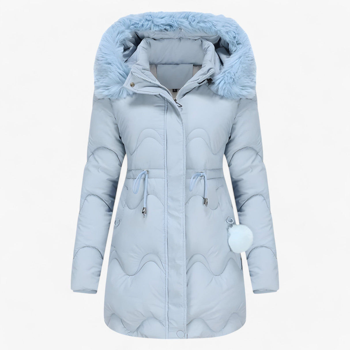 Damen Wintermantel – Elegante und warme Jacke mit Pelzkragen und Kapuze