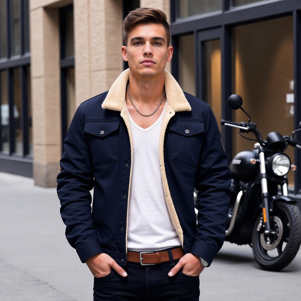 Blouson Bombardier Vintage Homme - Style Iconique et Chaleur Hivernale