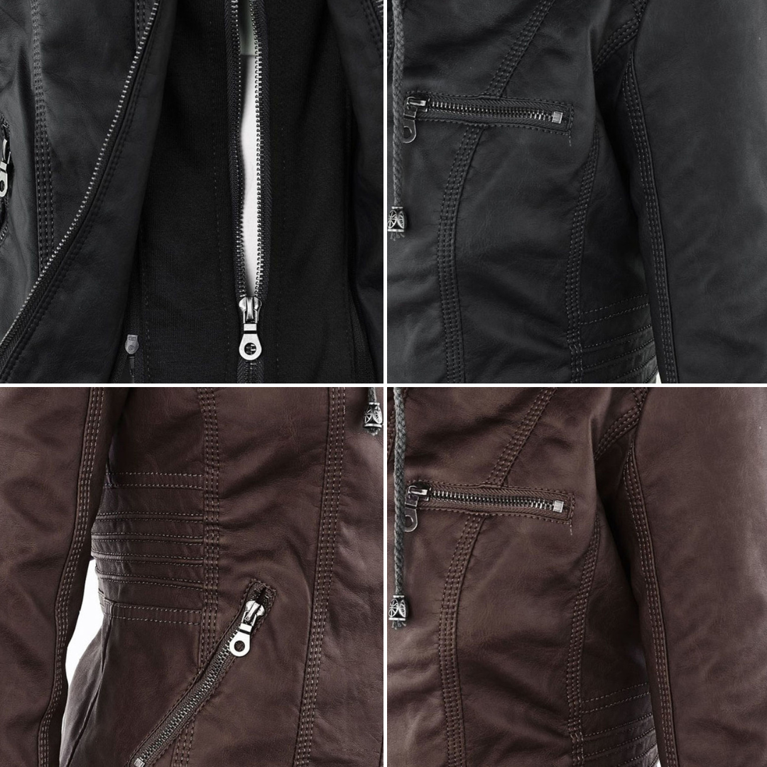 Damenjacke mit Reißverschluss und Kapuze – Moderner Stil & Elegante Details