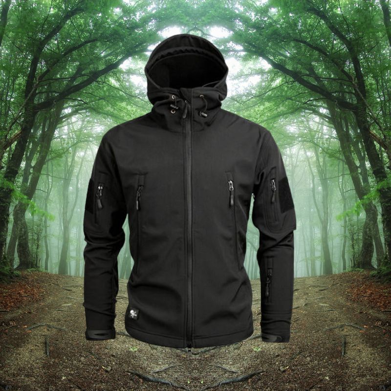 Softshell-Jacke Herren Outdoor – Taktisches Design mit Kapuze