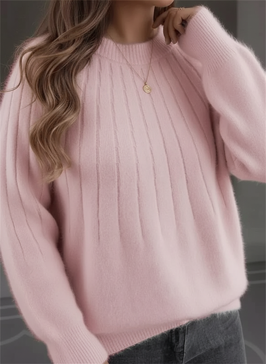 Women's Ribbed Knit Sweater – Soft and Elegant Winter Sweater
