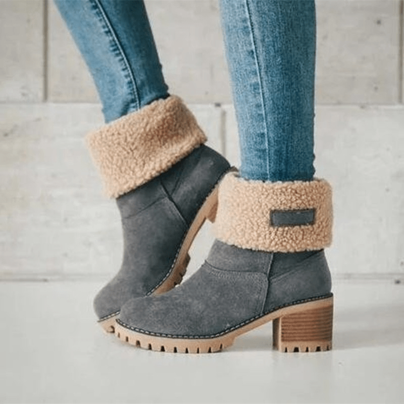 Warme gefütterte Winterstiefel für Damen