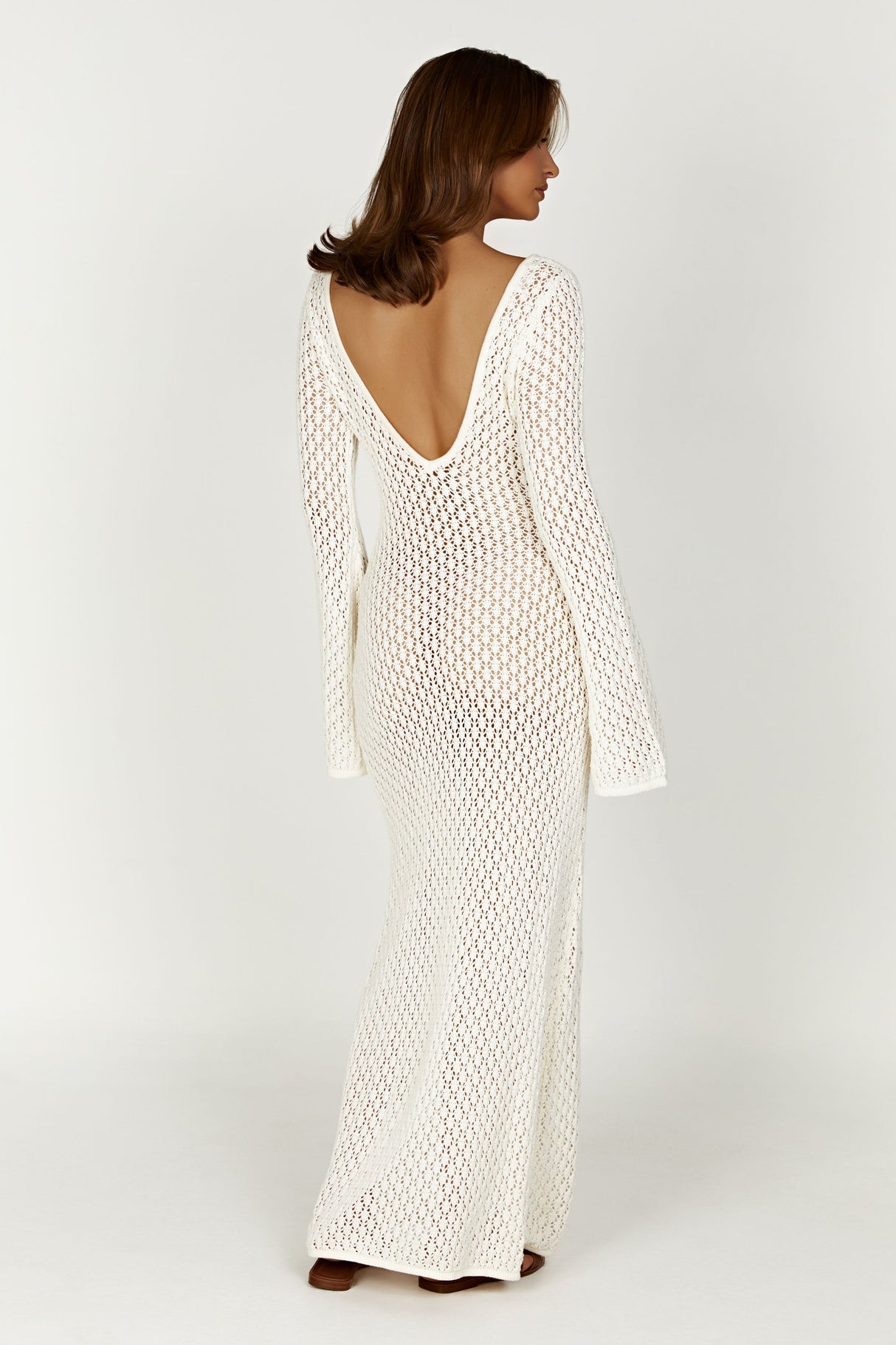 Robe d'Été Blanche Élégante à Manches Amples