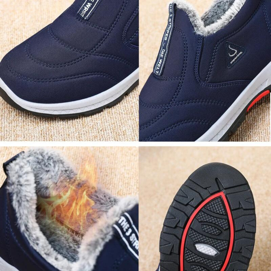 Mocassins d’Hiver Unisexe – Baskets Chaudes Antidérapantes avec Doublure en Fourrure