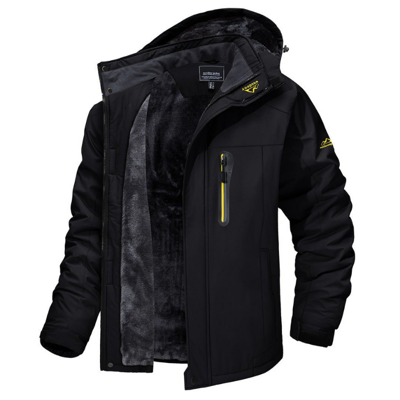 Herren Wintermantel Outdoor – Wasserdicht, Winddicht und Warm mit Fleece-Futter