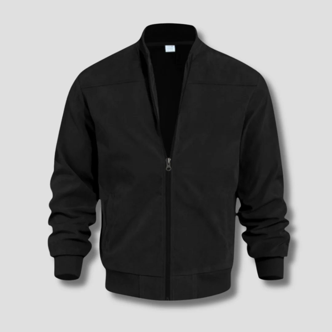Herren-Bomberjacke – Reguläre Passform – Leicht – Reißverschluss – Rippbündchen – Lässiger Stil