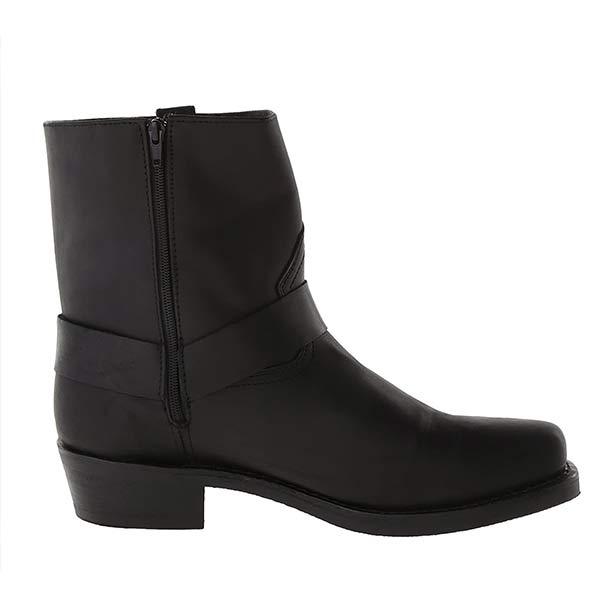 Bottes Western en Cuir avec Fermeture Éclair et Semelle Confort