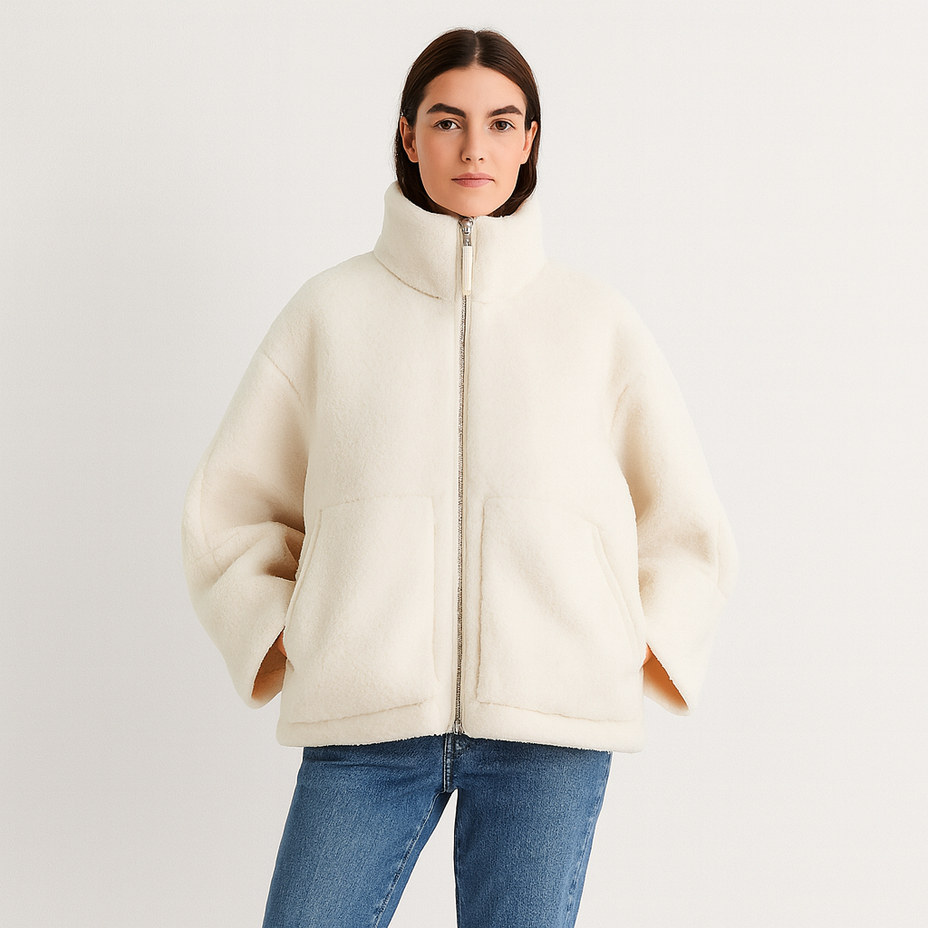 Veste Femme en Polaire Teddy – Douce, Chaude & Design Minimaliste
