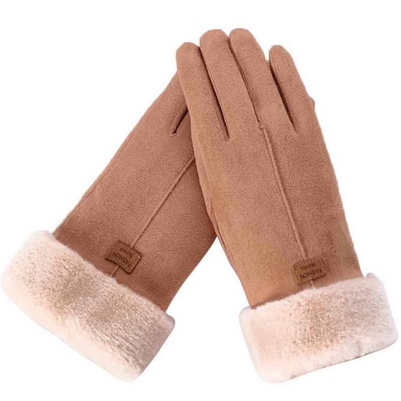Warme, wasserdichte Fleecehandschuhe, kompatibel mit Touchscreens, für Damen und Herren