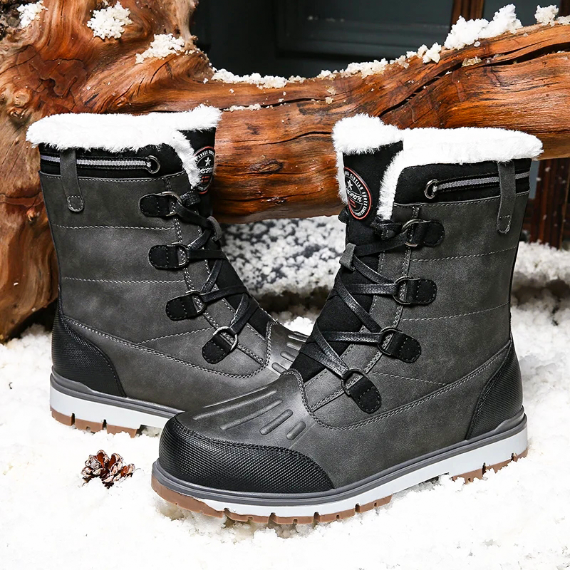 Men's winter boots with warm lining – Comfortable grip & outdoor style