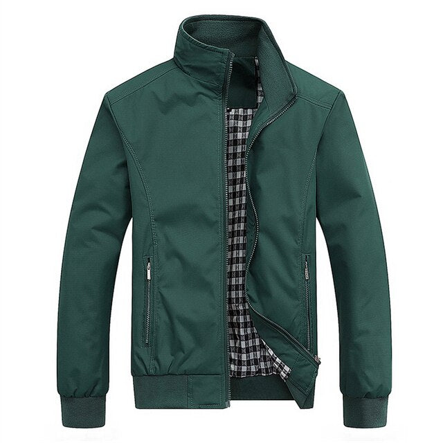 Blouson Bomber Herren Slim Fit Reißverschluss – Leichte Jacke Frühling und Herbst