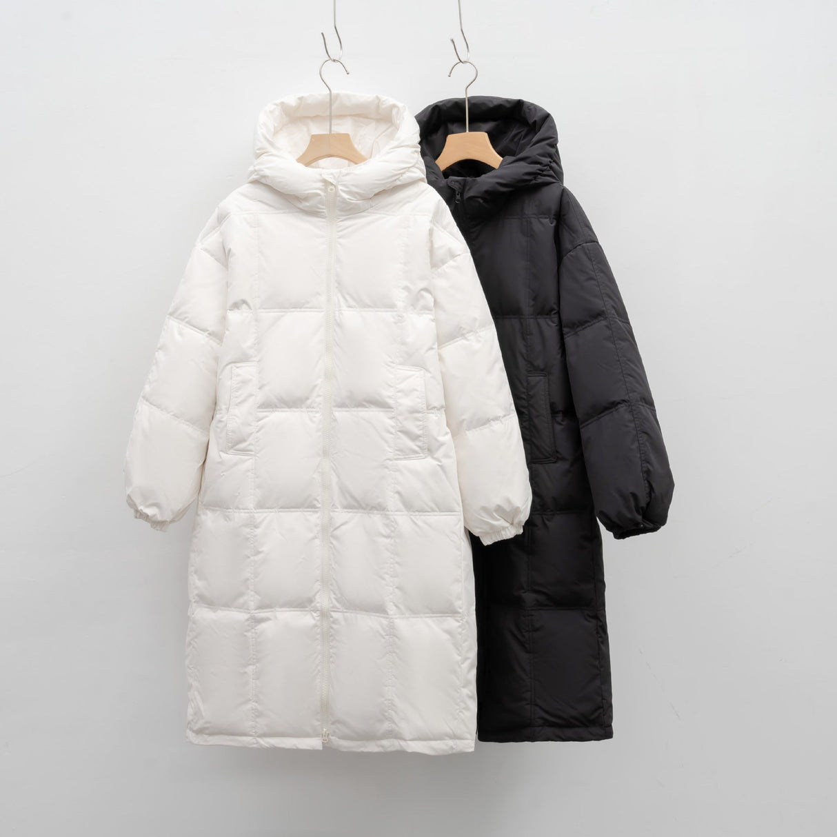 Lange gesteppte Damenjacke – Warme Winterjacke mit Kapuze
