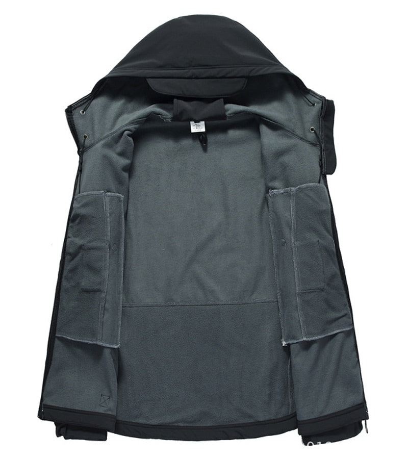 Softshell-Jacke Herren Outdoor – Taktisches Design mit Kapuze