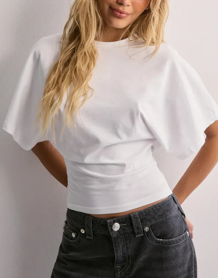 T-Shirt mit weiten Ärmeln und ikonischem Aufdruck