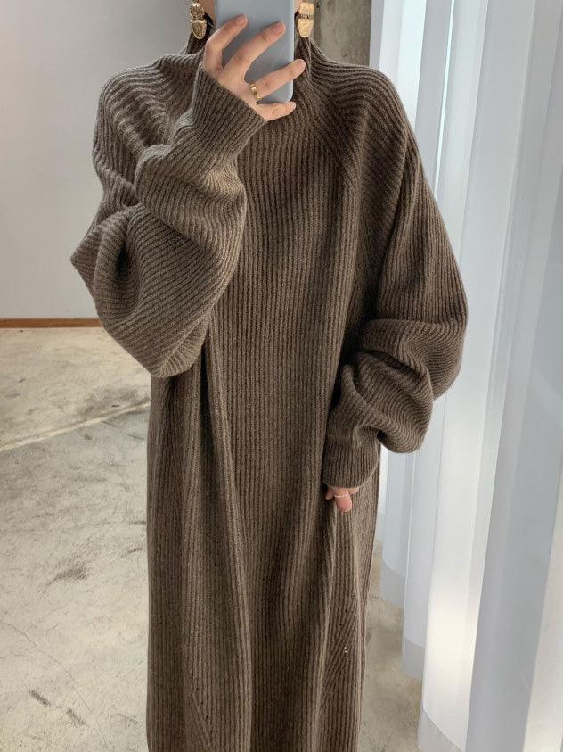 Robe Élégante Décontractée à Col Haut